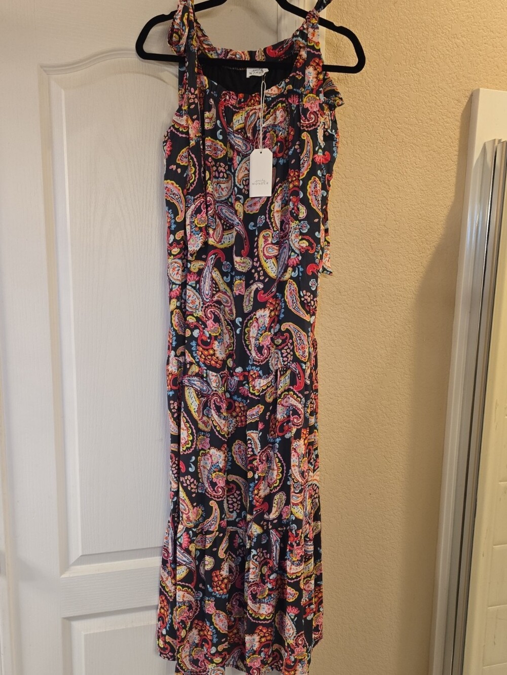Paisley Maxi Dress with Multicolor Print